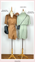 Load image into Gallery viewer, Sloane Satin Wrap Dress