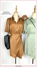 Load image into Gallery viewer, Sloane Satin Wrap Dress
