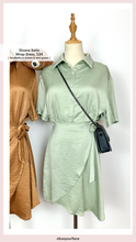 Load image into Gallery viewer, Sloane Satin Wrap Dress