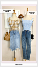 Load image into Gallery viewer, Adela Checkered/Stripe Top