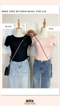 Load image into Gallery viewer, Bree Side Ruched Basic Top