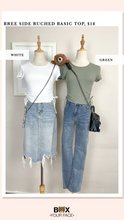 Load image into Gallery viewer, Bree Side Ruched Basic Top