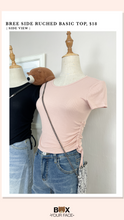 Load image into Gallery viewer, Bree Side Ruched Basic Top