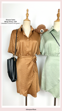 Load image into Gallery viewer, Sloane Satin Wrap Dress
