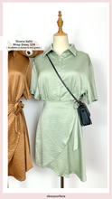 Load image into Gallery viewer, Sloane Satin Wrap Dress
