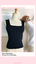 Load image into Gallery viewer, Audrey Square Neck Basic Top
