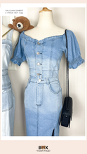 Load image into Gallery viewer, Sallyan Ombre 2-Piece Denim Set
