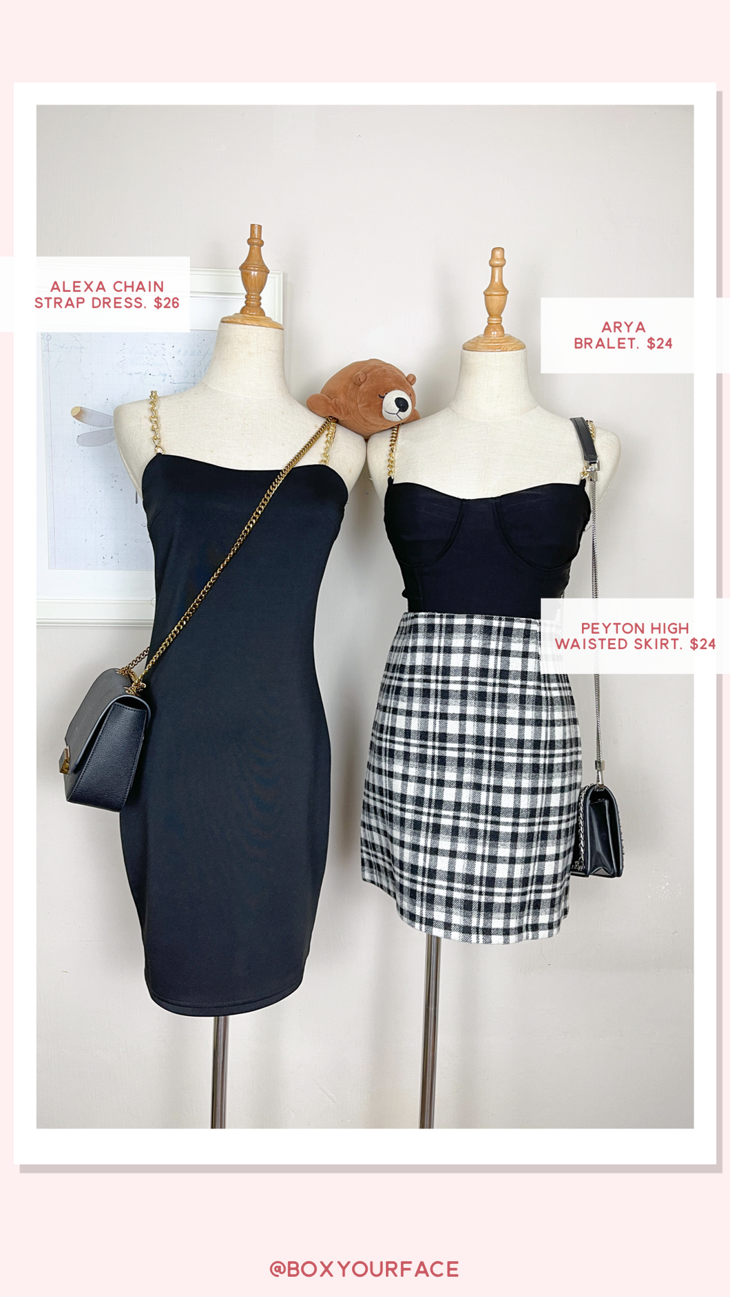 Peyton High Waisted Checkered Skirt