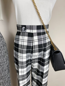 Checkered Straight Cut Pants