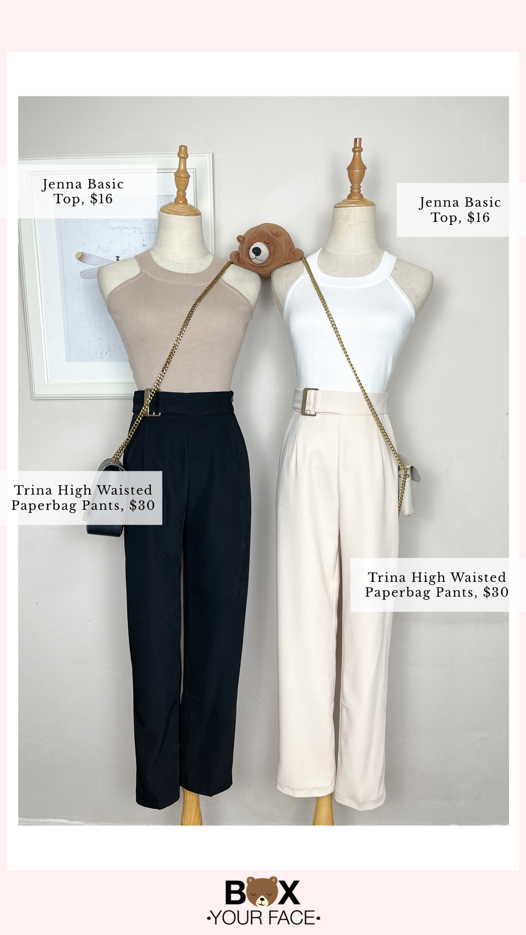 Trina High Waisted Paperbag Pants