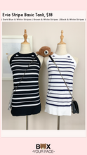 Load image into Gallery viewer, Evie Stripe Basic Tank
