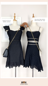 Danica Eyelet Black Dress