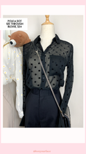 Load image into Gallery viewer, Polka-Dot See Through Blouse
