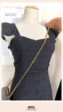 Load image into Gallery viewer, Danica Eyelet Black Dress
